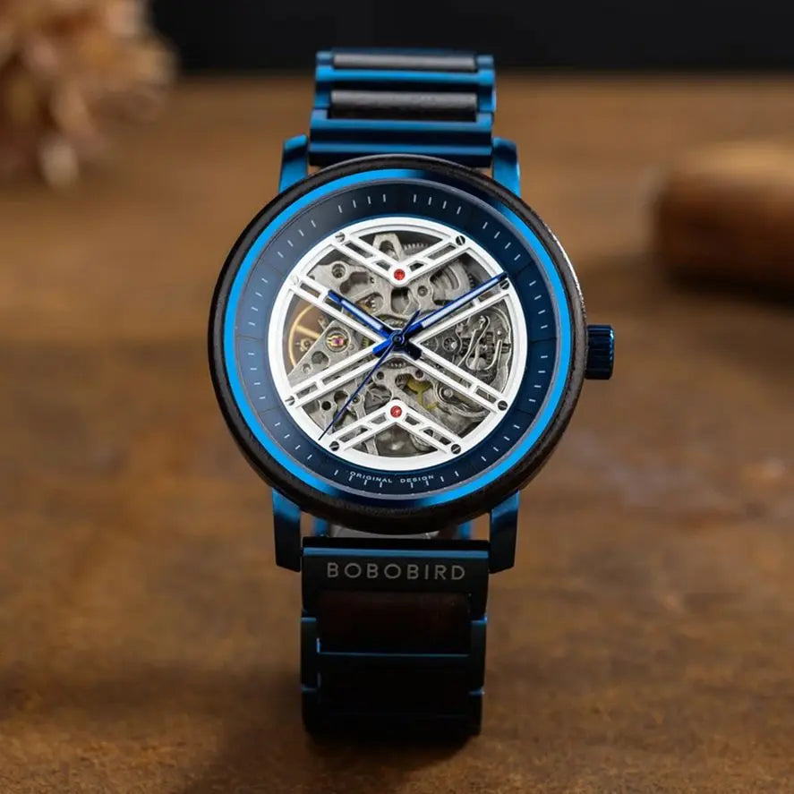 Men's Wooden Automatic Watch - Original Luxury Self-Wind Mechanical Watch