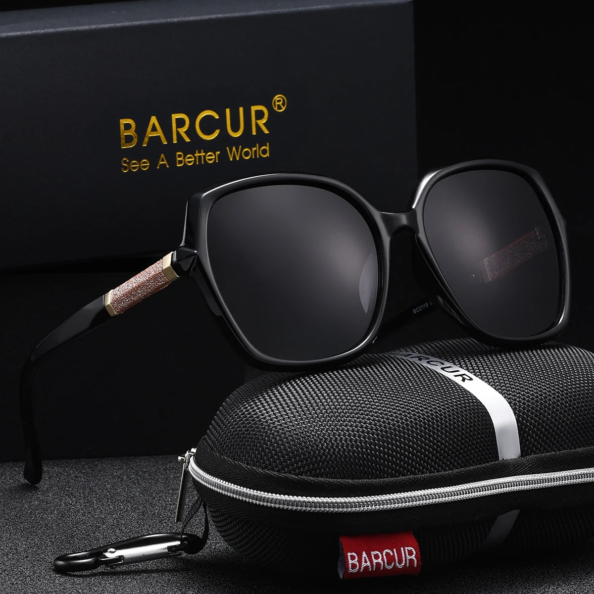 Ladies Oversized Polarized Sunglasses With Gradient Shades - UV400 Sun Ray Protection