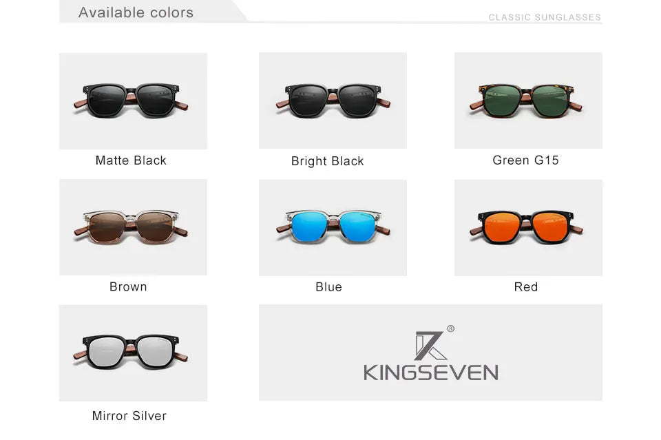 Men’s Retro Shape Wooden Sunglasses For Men - Polarized Square Lenses With UV Sunlight Protection