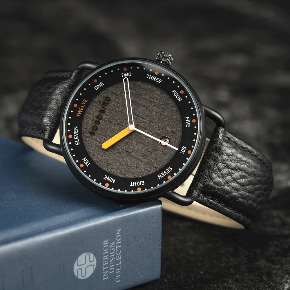 Wooden Quartz Men’s Watch - Casual Wristwatch for Men - Unique Gift for Anniversary or Wedding