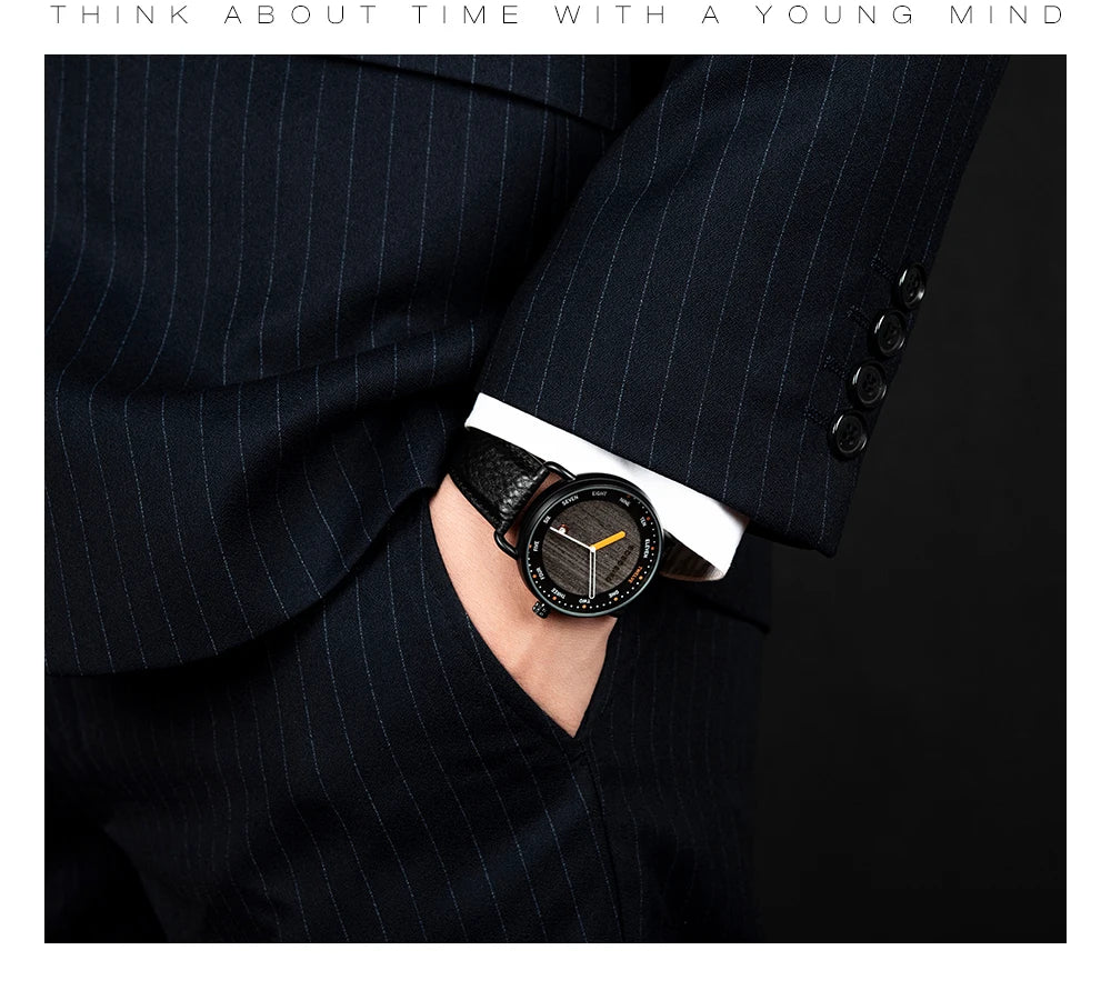 Wooden Quartz Men’s Watch - Casual Wristwatch for Men - Unique Gift for Anniversary or Wedding