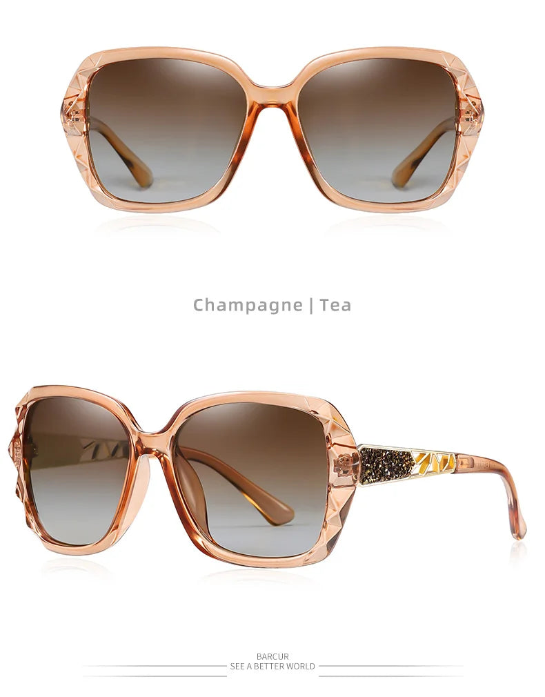 BARCUR Original Sunglasses Women Polarized Elegant Design For Ladies Gradient Sun Glasses for Women Female Eyewear Accessory