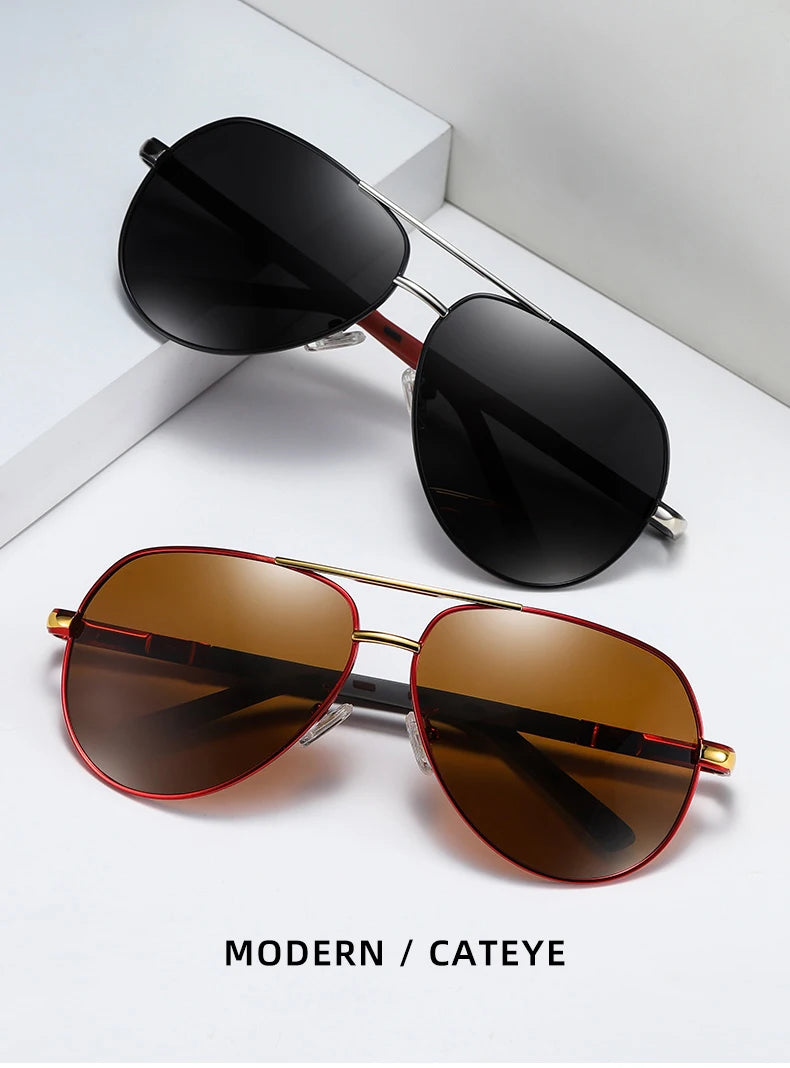 Vintage Men’s Driving Glasses - Polarized Traditional Shape Sunglasses For Men