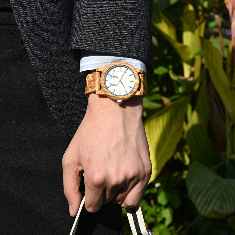 Casual Wooden Watch for Men - Classic Analog Wristwatch For Men