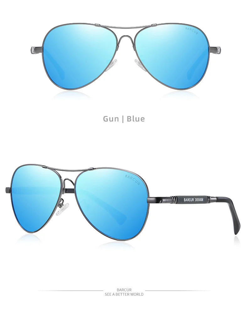 Unisex Pilot Shades With Polarized Lenses And UV Sunlight Protection - Classic Sunglasses For Men And Women