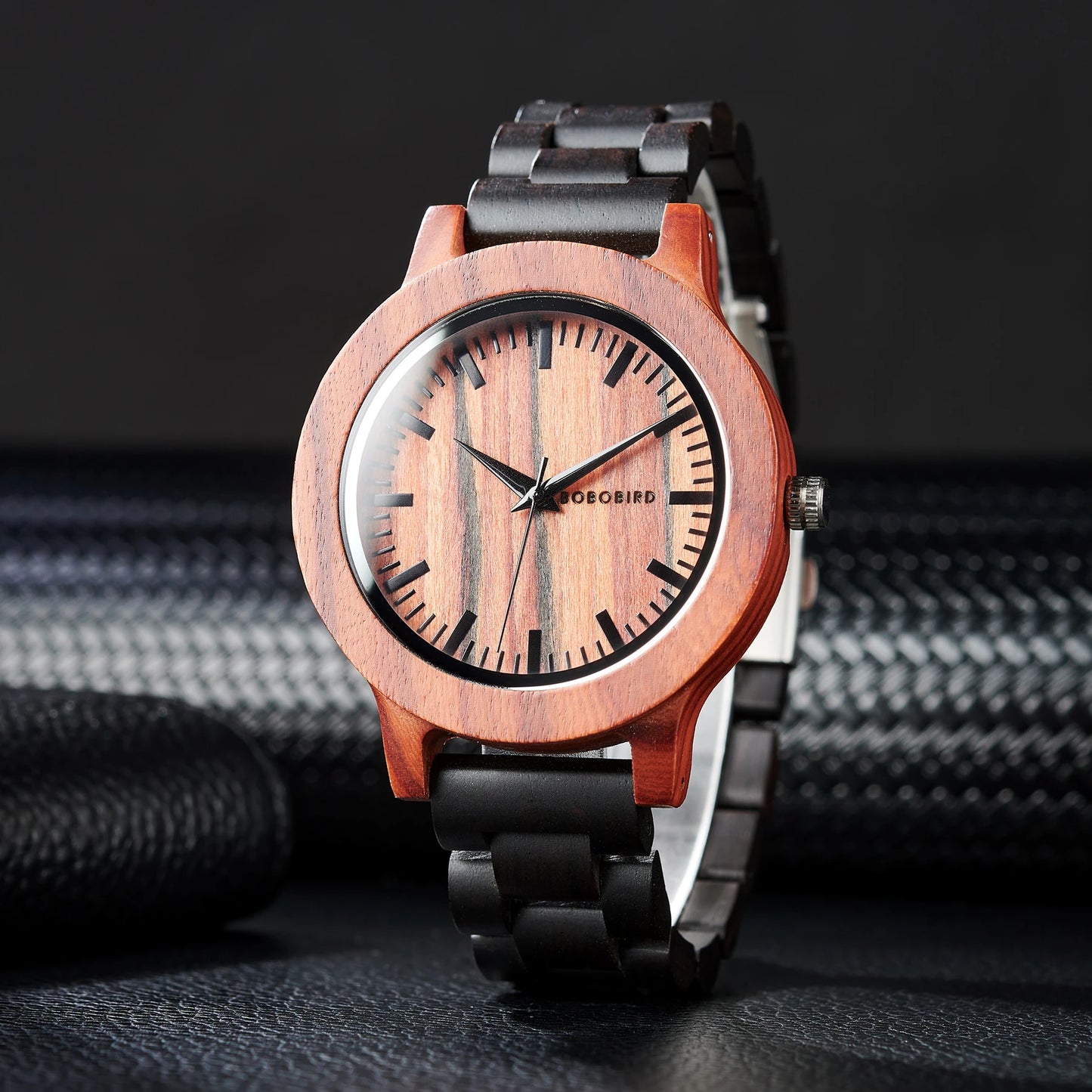 Men’s Classic Analog Sandalwood Watch - Quartz Movement With Wooden Box