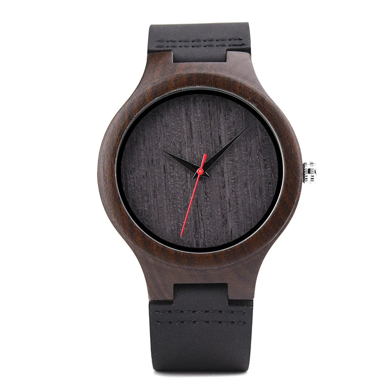 Unisex Analog Wrist Watch With Numberless Face - Simple Style And Leather Band
