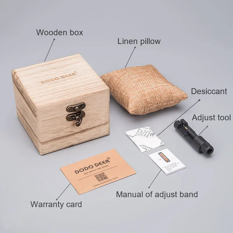 Men’s Wooden Wristwatch - Fashionable Classic Analog Face