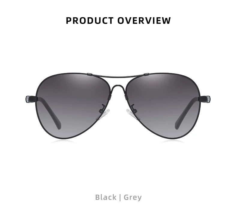Unisex Pilot Shades With Polarized Lenses And UV Sunlight Protection - Classic Sunglasses For Men And Women