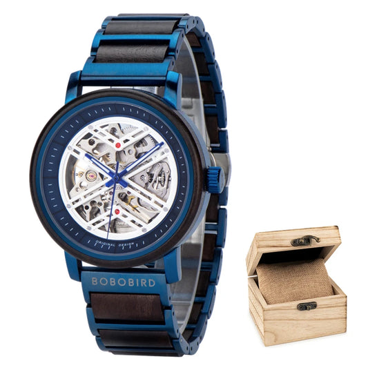 Men's Wooden Automatic Watch - Original Luxury Self-Wind Mechanical Watch