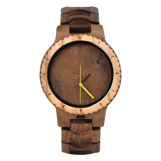 Unisex Wooden Watch for Men and Women - Fashionable Luxury Timepiece - Quartz Movement With Numberless Face