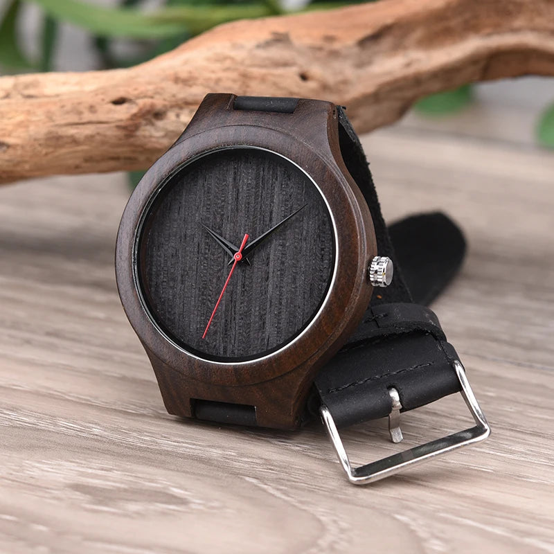 Unisex Analog Wrist Watch With Numberless Face - Simple Style And Leather Band