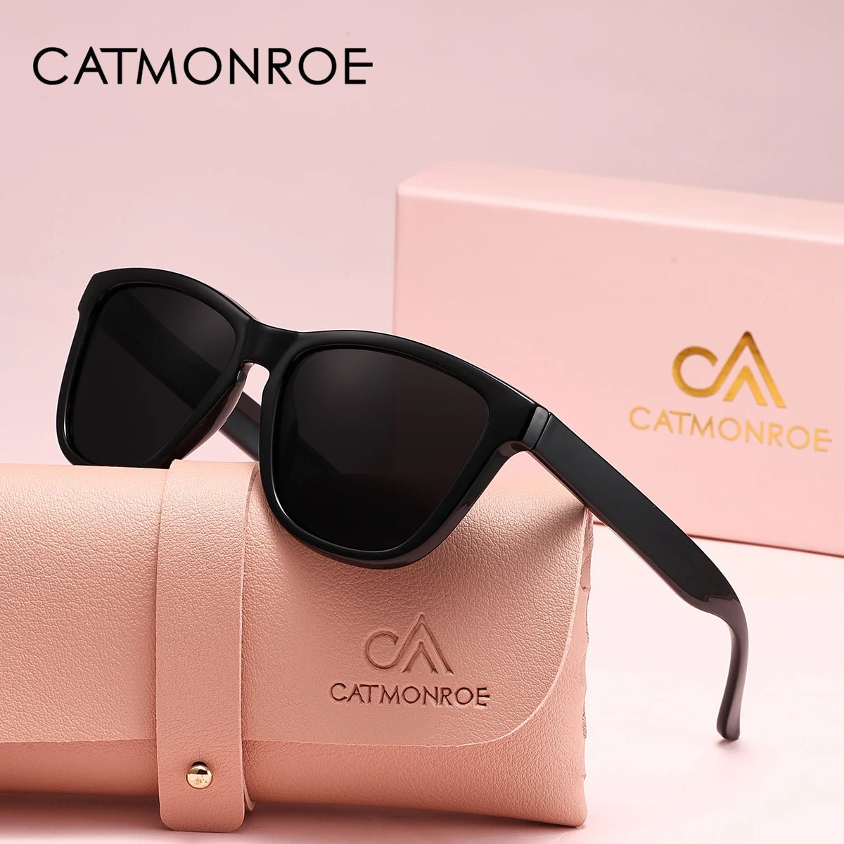 Classic Ladies Shades With Square Polarized Lenses - UV Protection Women’s Sunglasses