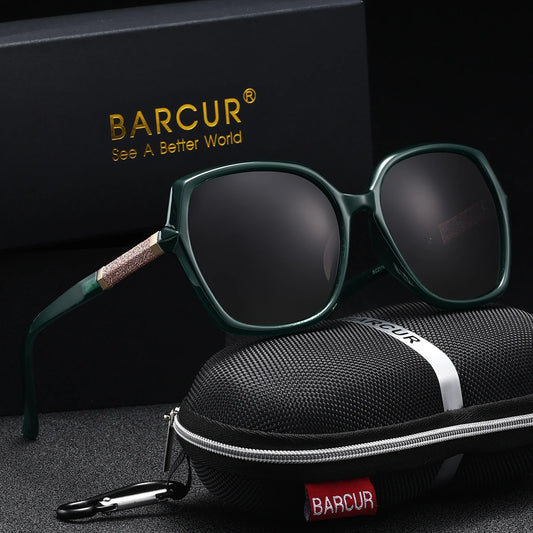 Ladies Oversized Polarized Sunglasses With Gradient Shades - UV400 Sun Ray Protection