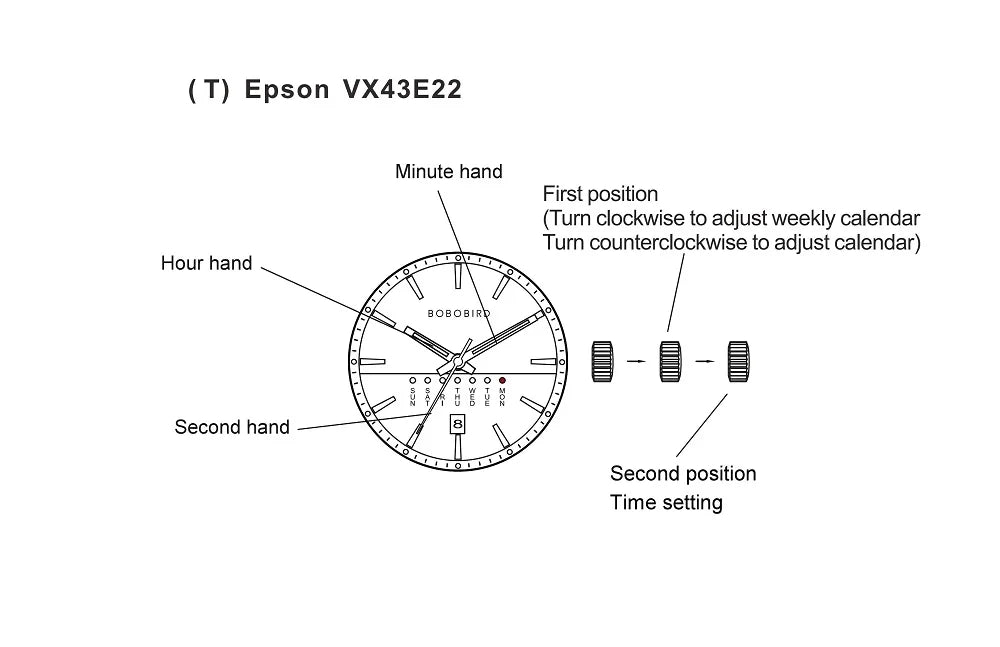 Men's Wooden Wooden Wristwatch - Quartz Movement with Week & Date Display Calendar