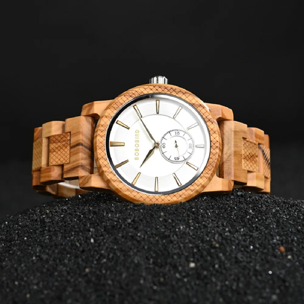 Casual Wooden Watch for Men - Classic Analog Wristwatch For Men