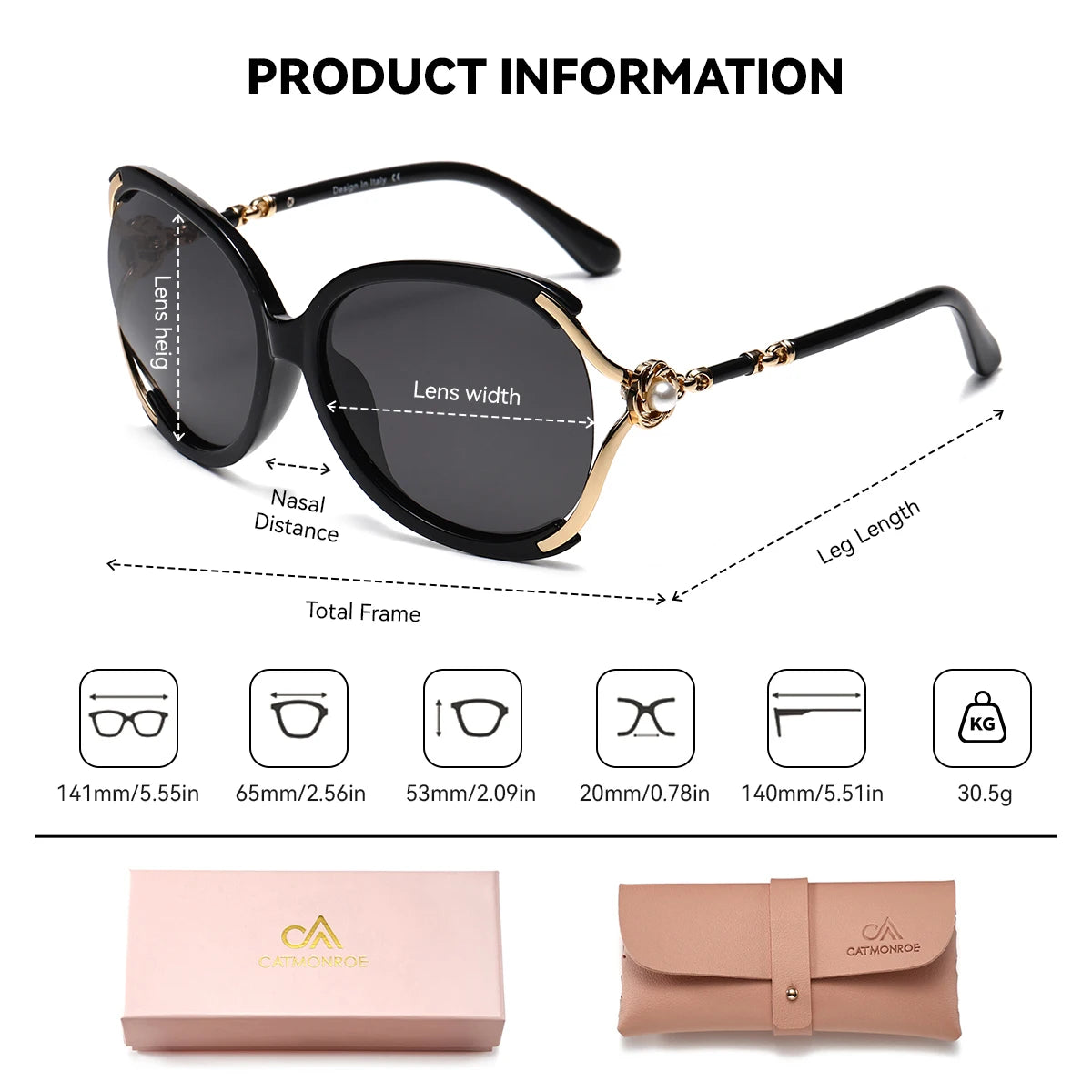 CATMONROE 1 PCS Polarized Women sunglasses Oval PC Frame Metal Hinge Decorative Flower UV400 Brand Luxury woman glasses