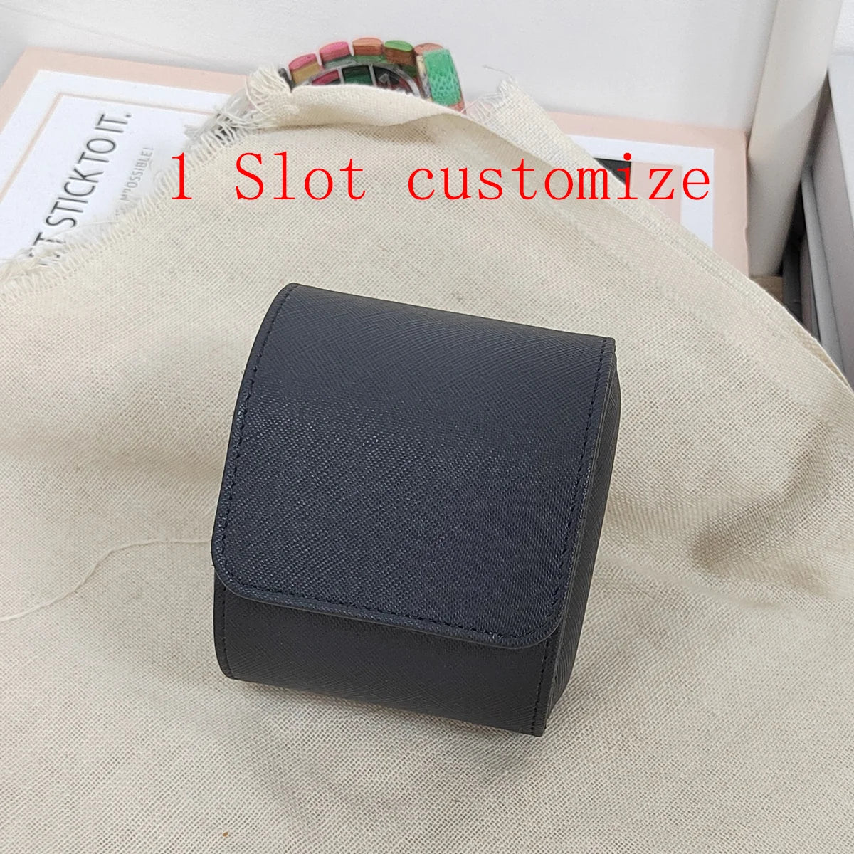 1/2/3-Slot Watch Roll Personalized Leather Travel Case - Custom Watch Case - Watch Storage Box