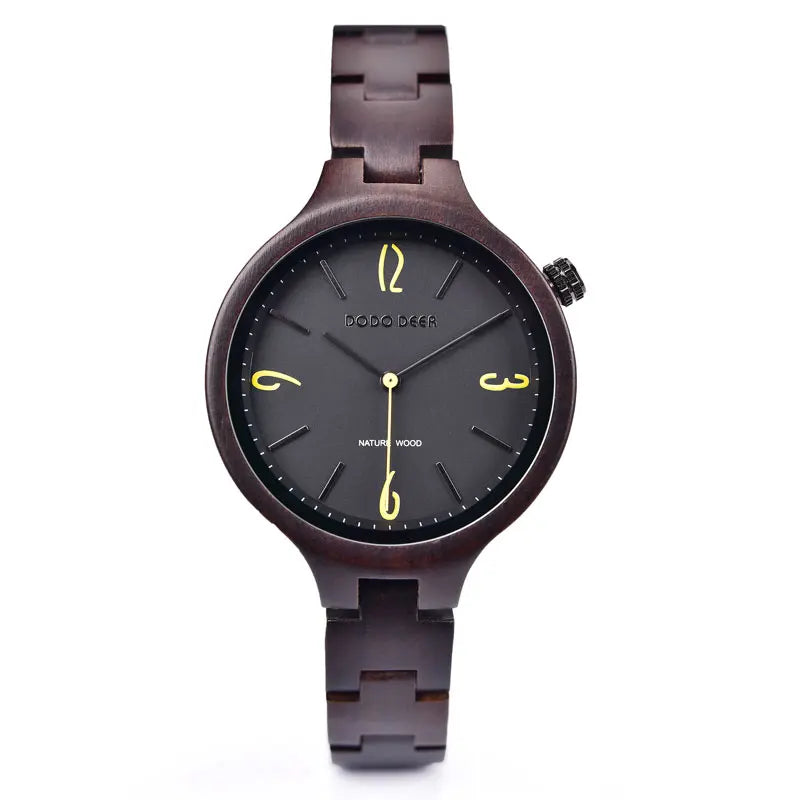 Men’s And Women’s Matching Wooden Watches - Classic Analog His & Her Wrist Watches For Couples